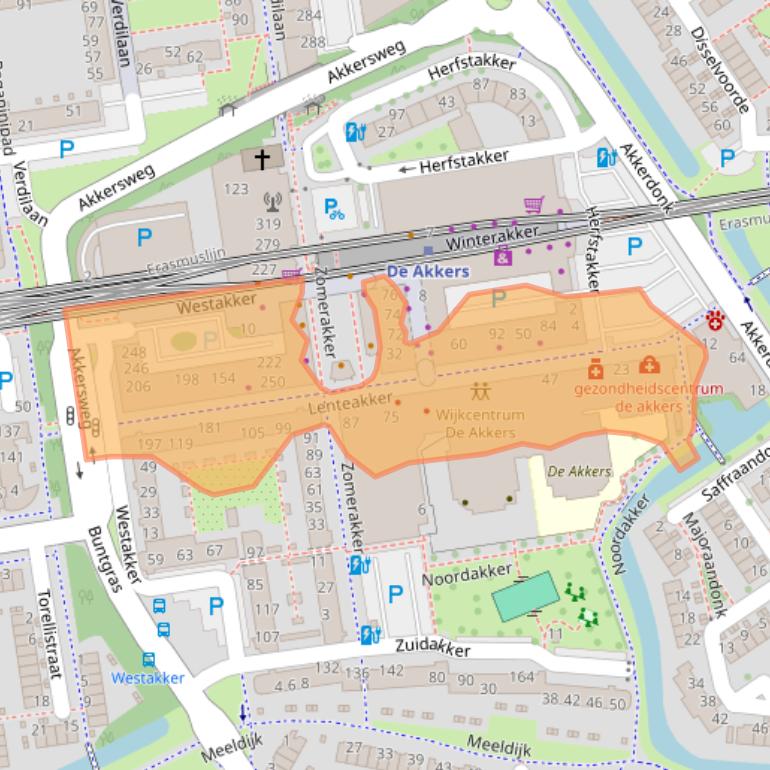 Kaart van postcodegebied 3206TB.