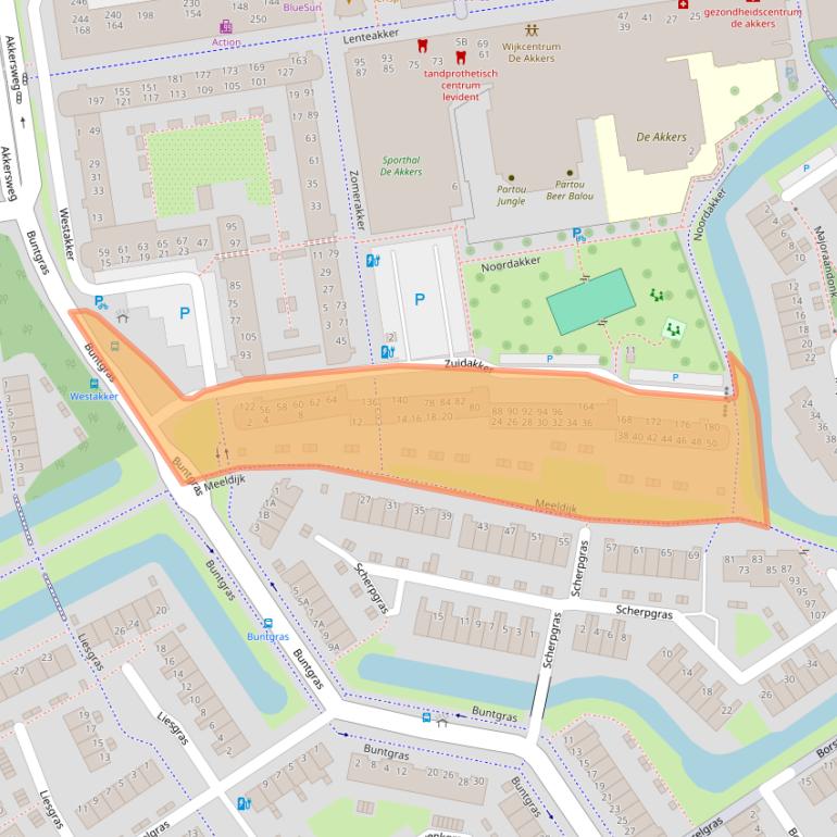 Kaart van postcodegebied 3206TJ.