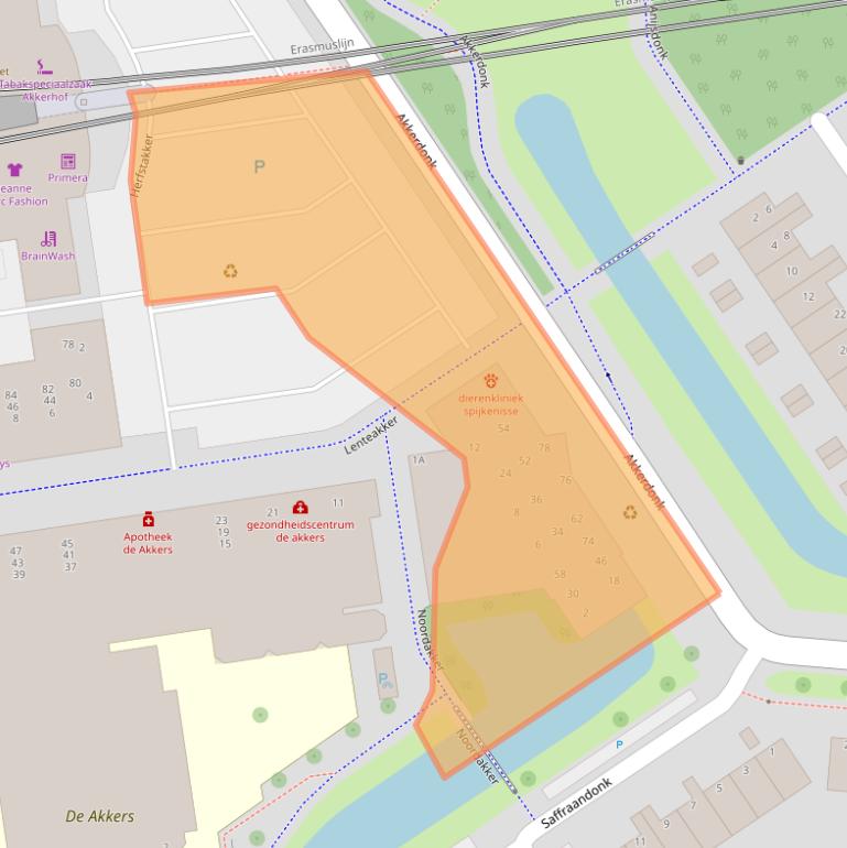 Kaart van postcodegebied 3206TK.