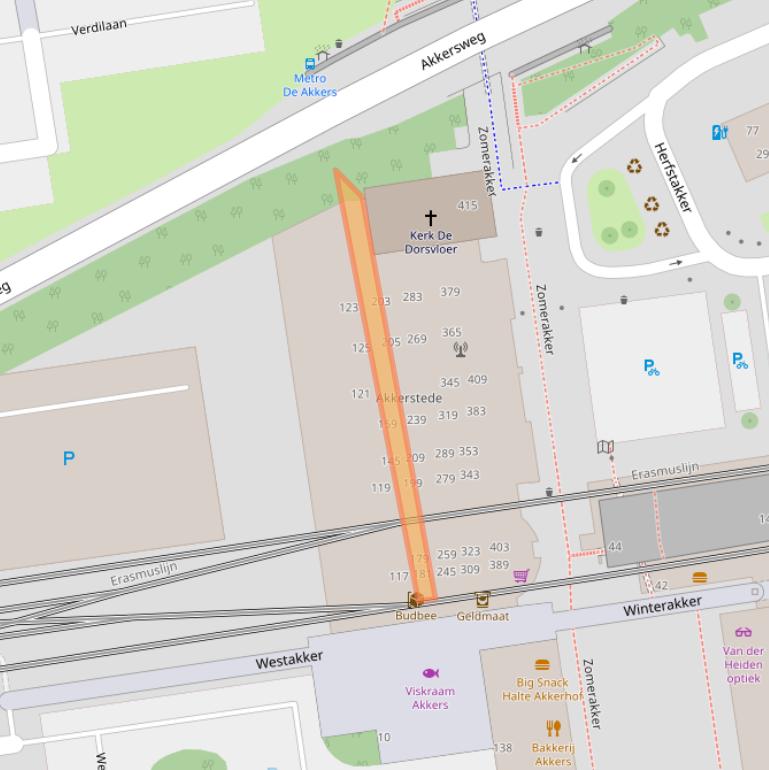 Kaart van postcodegebied 3206TM.