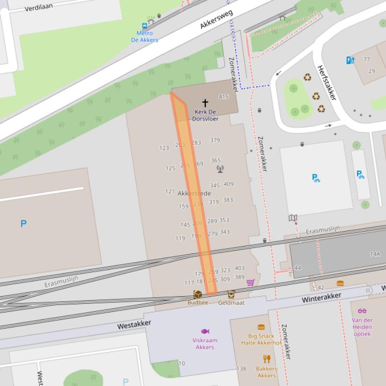 Kaart van postcodegebied 3206TN.
