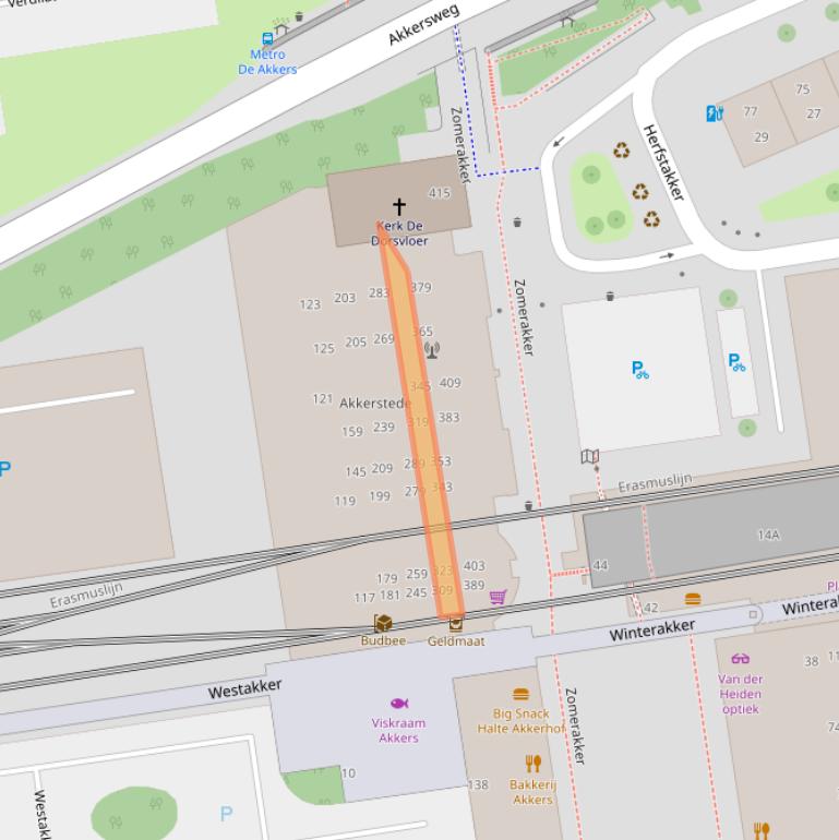 Kaart van postcodegebied 3206TR.