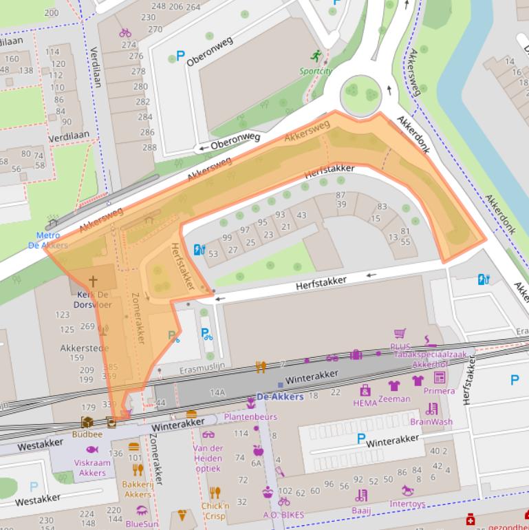 Kaart van postcodegebied 3206TS.