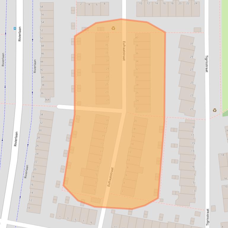 Kaart van postcodegebied 3207AA.