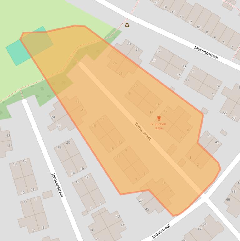Kaart van postcodegebied 3207AM.