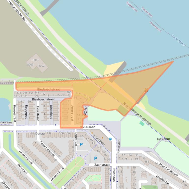 Kaart van postcodegebied 3207BB.