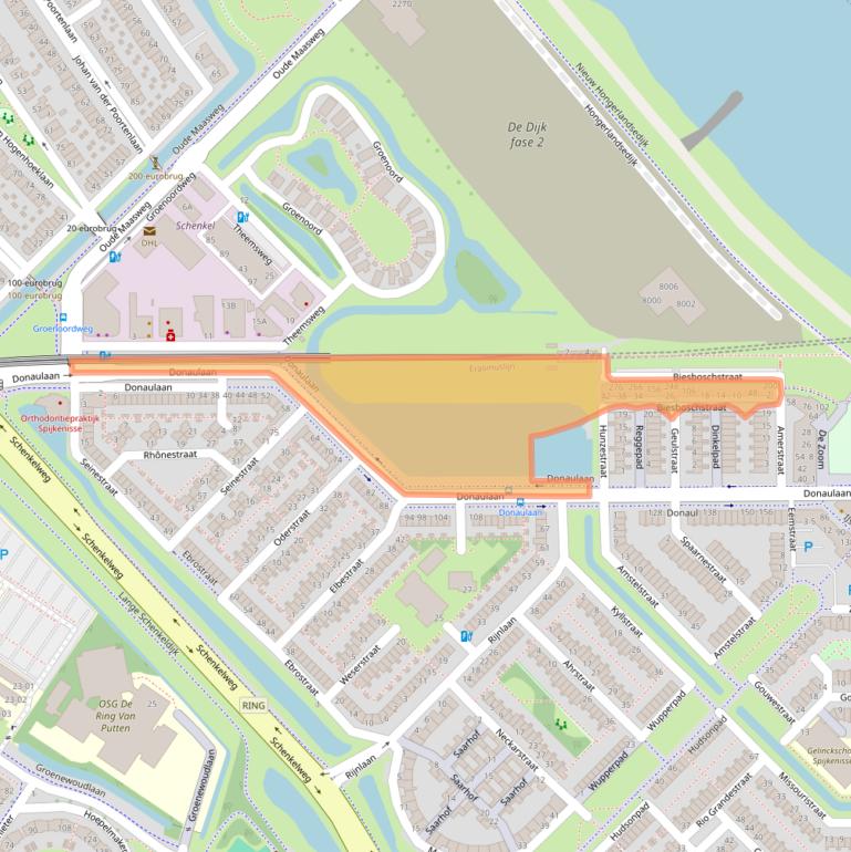 Kaart van postcodegebied 3207BC.
