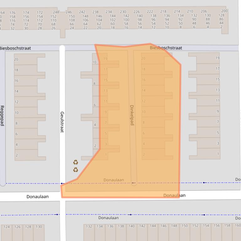 Kaart van postcodegebied 3207BD.