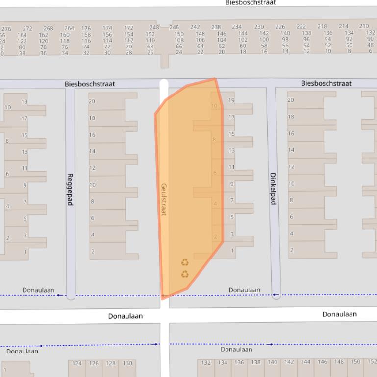 Kaart van postcodegebied 3207BE.