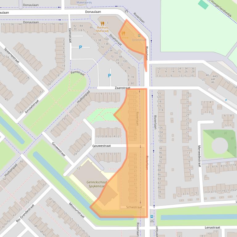 Kaart van postcodegebied 3207BK.