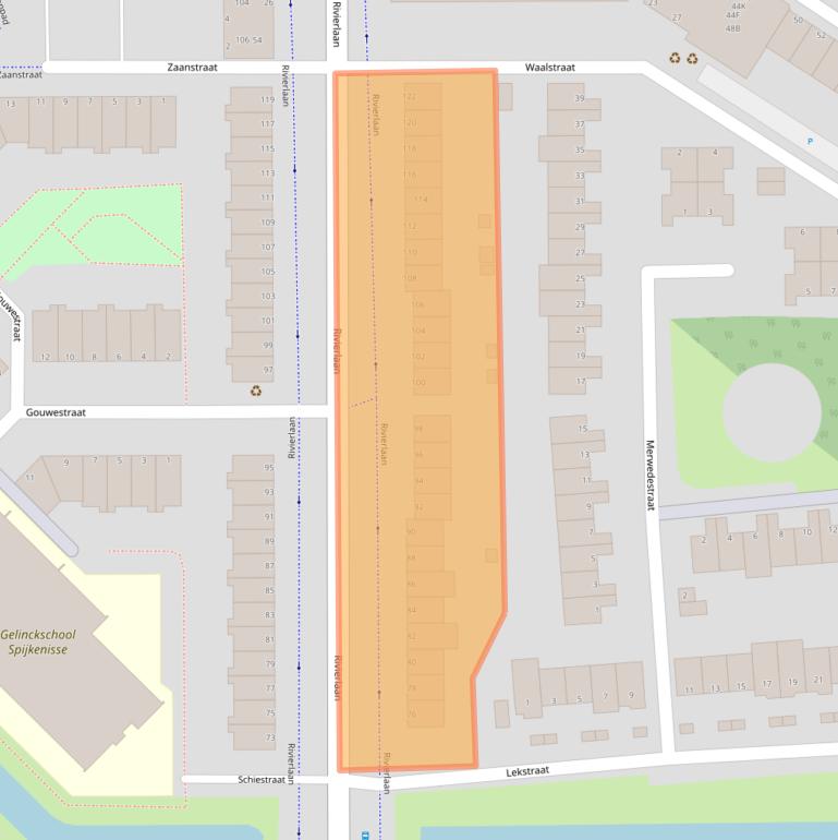 Kaart van postcodegebied 3207BM.