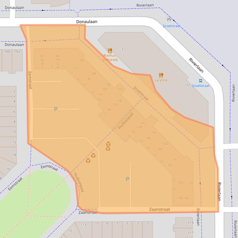 Kaart van postcodegebied 3207BS.