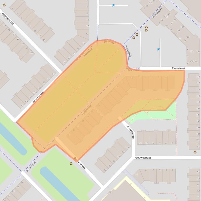 Kaart van postcodegebied 3207BT.