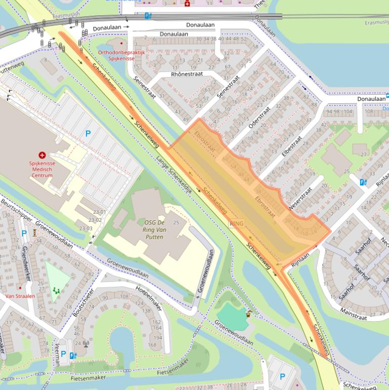 Kaart van postcodegebied 3207CC.