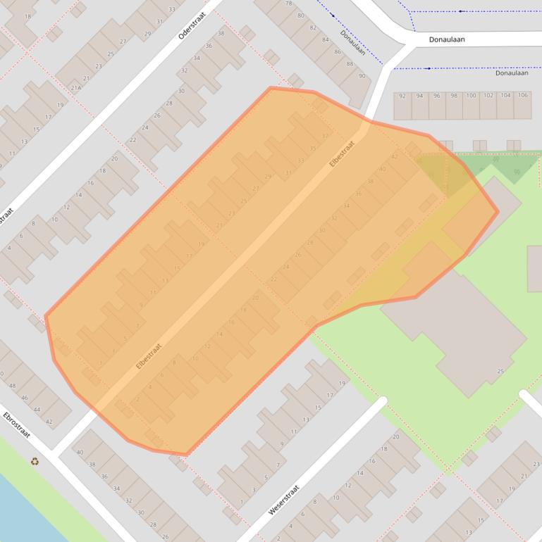 Kaart van postcodegebied 3207CD.