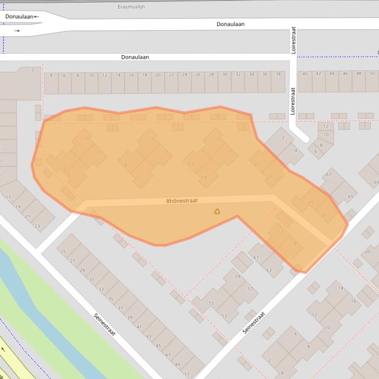 Kaart van postcodegebied 3207CH.