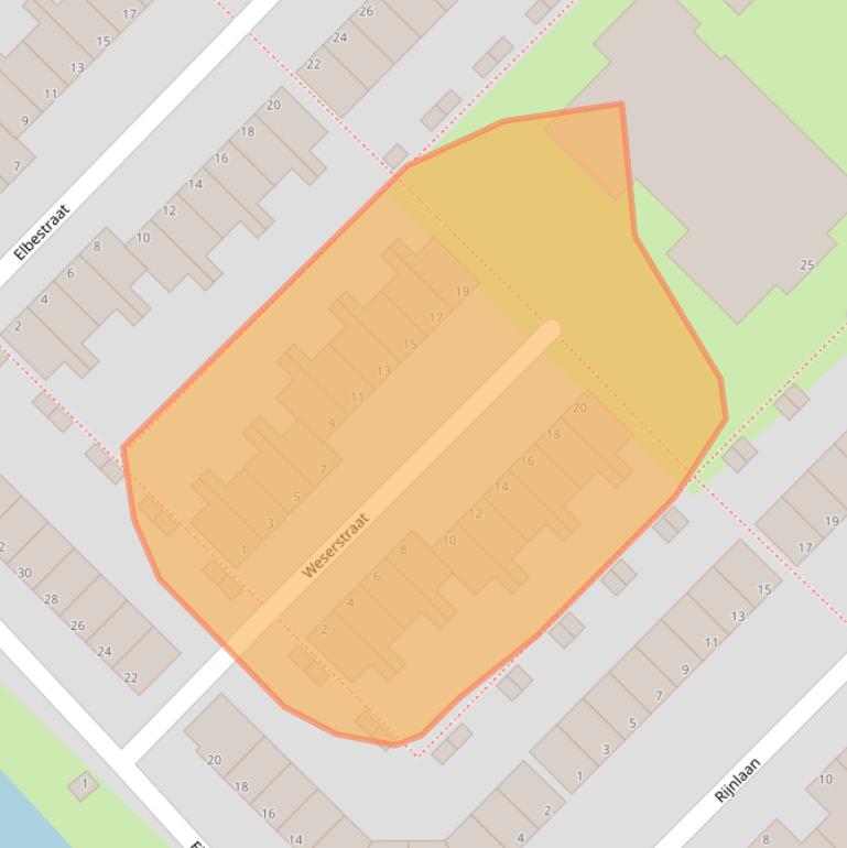 Kaart van postcodegebied 3207CK.