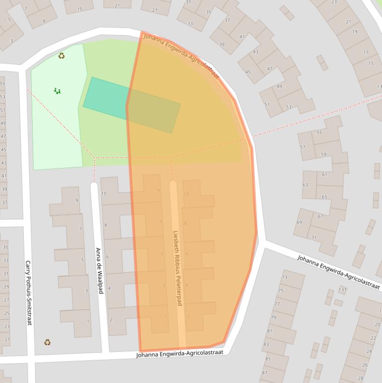 Kaart van postcodegebied 3207DH.