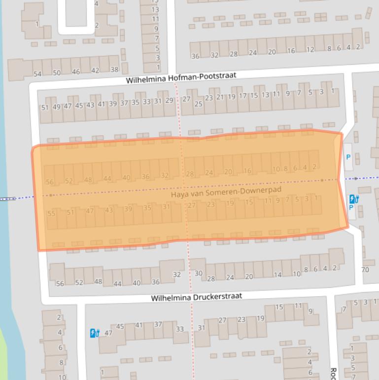Kaart van postcodegebied 3207DK.