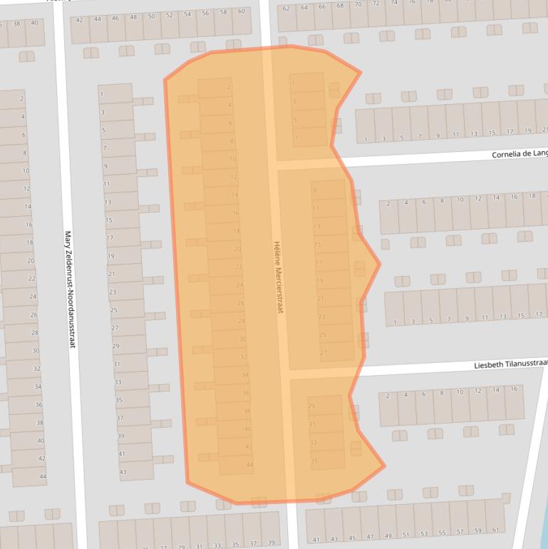 Kaart van postcodegebied 3207ED.