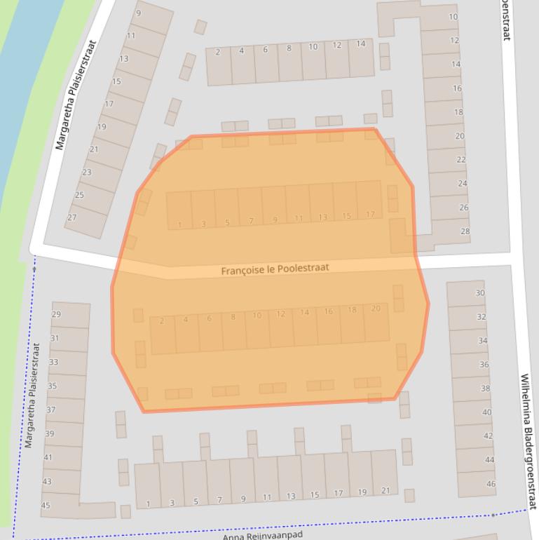 Kaart van postcodegebied 3207EG.