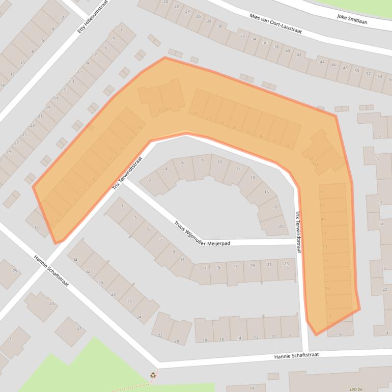 Kaart van postcodegebied 3207GJ.