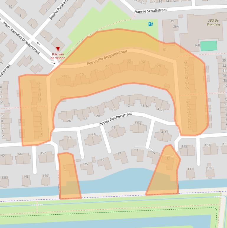 Kaart van postcodegebied 3207GR.