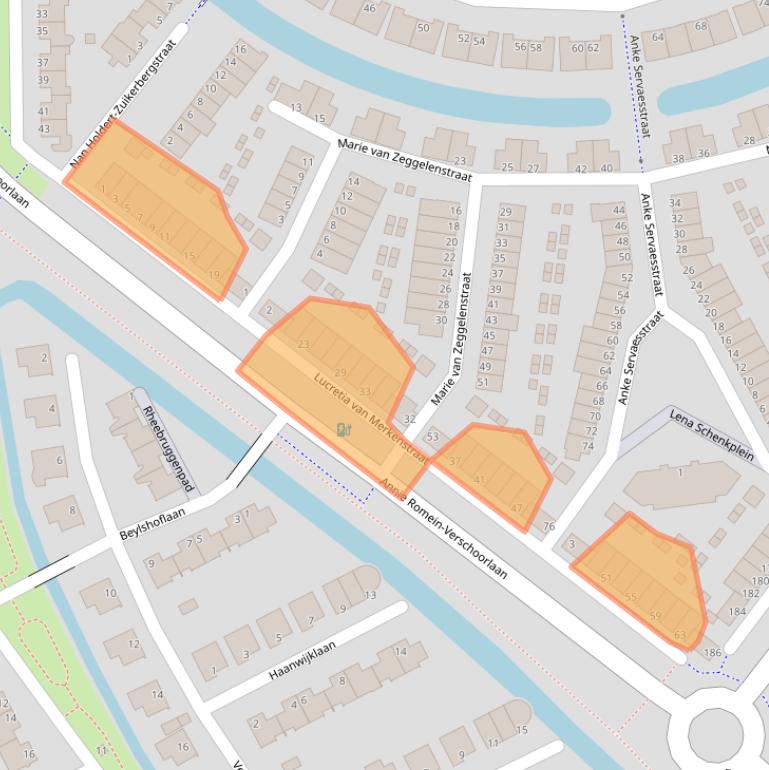Kaart van postcodegebied 3207HN.