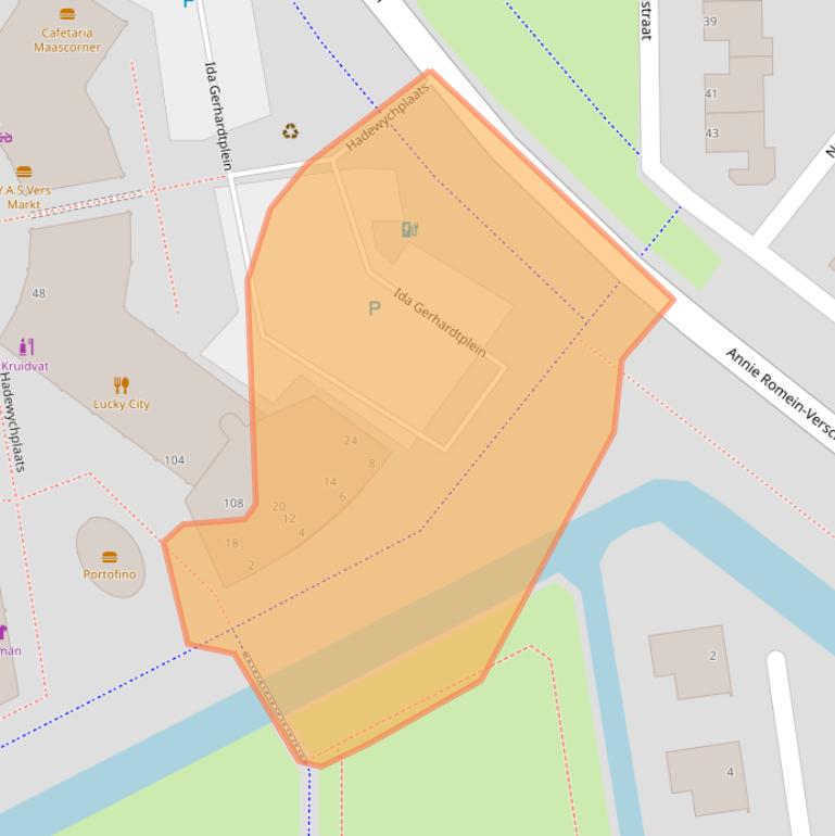 Kaart van postcodegebied 3207HZ.