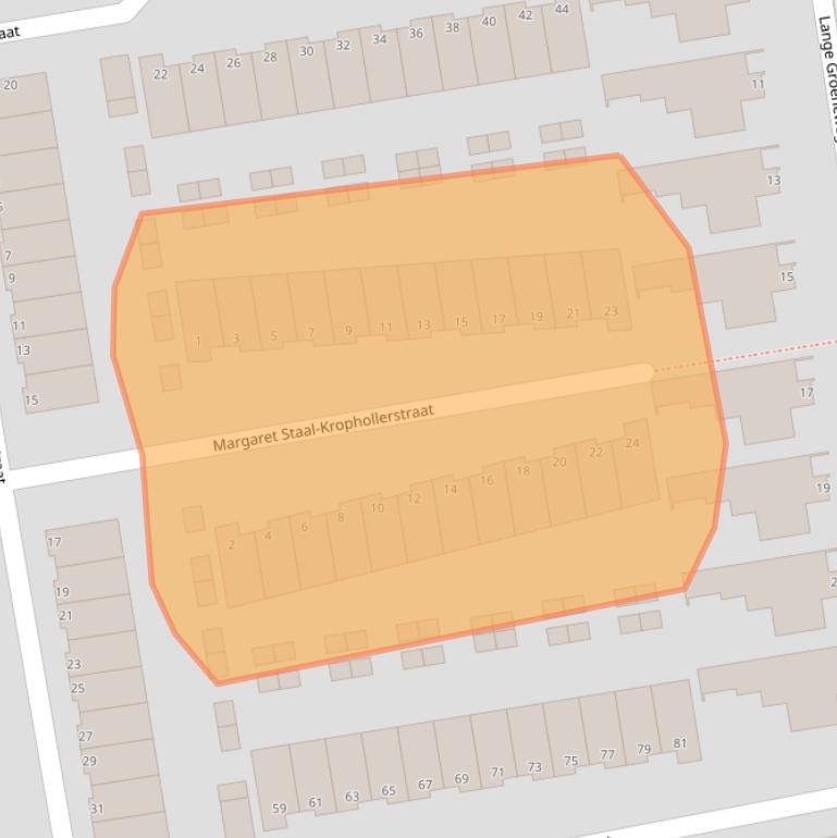 Kaart van postcodegebied 3207JC.