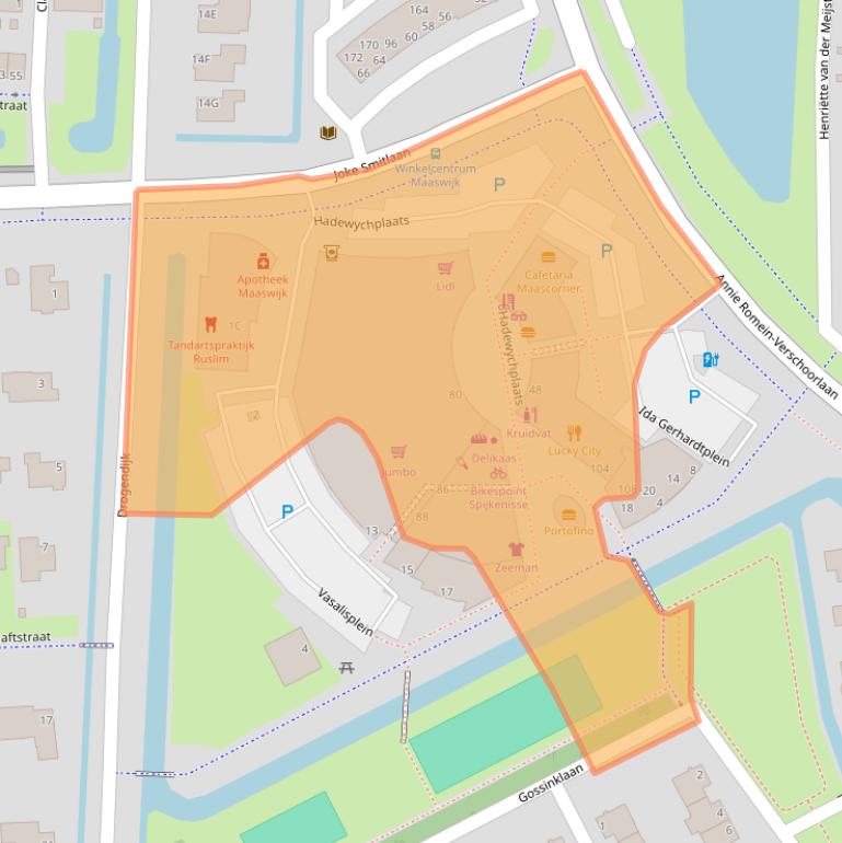 Kaart van postcodegebied 3207KG.