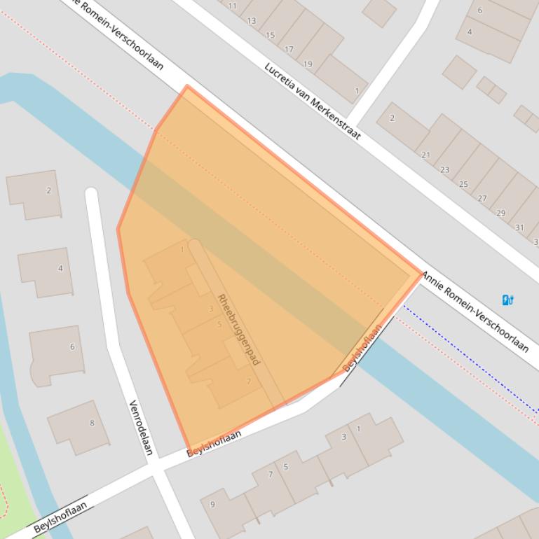 Kaart van postcodegebied 3207KH.