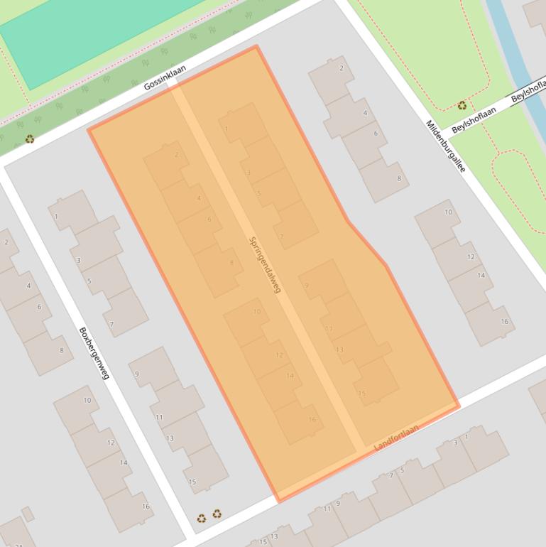 Kaart van postcodegebied 3207KL.