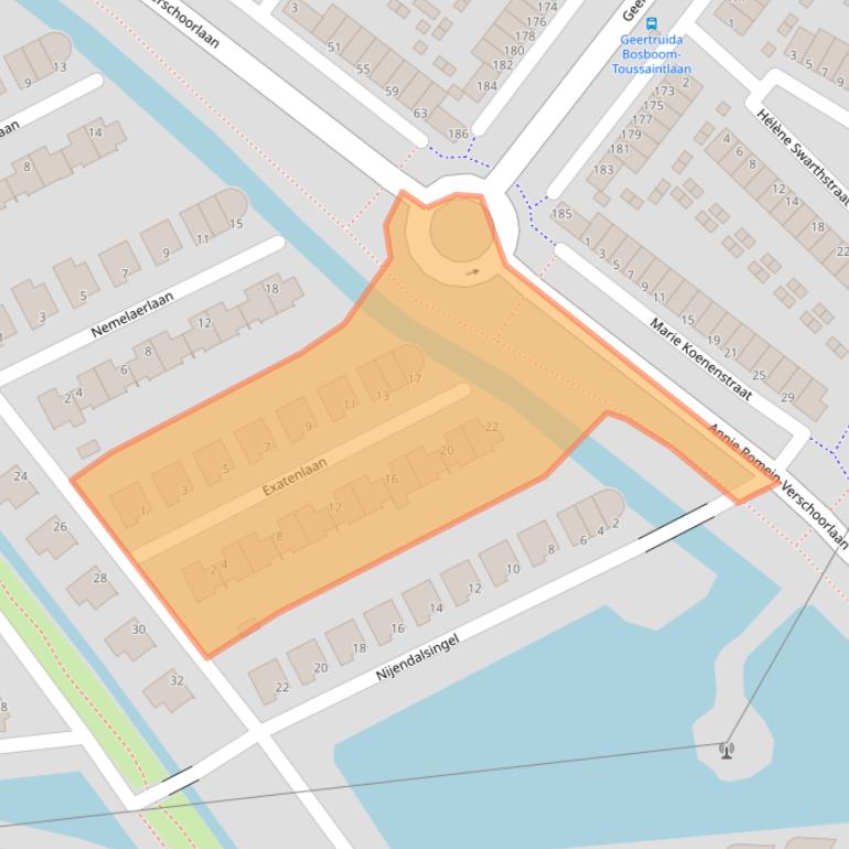 Kaart van postcodegebied 3207KX.