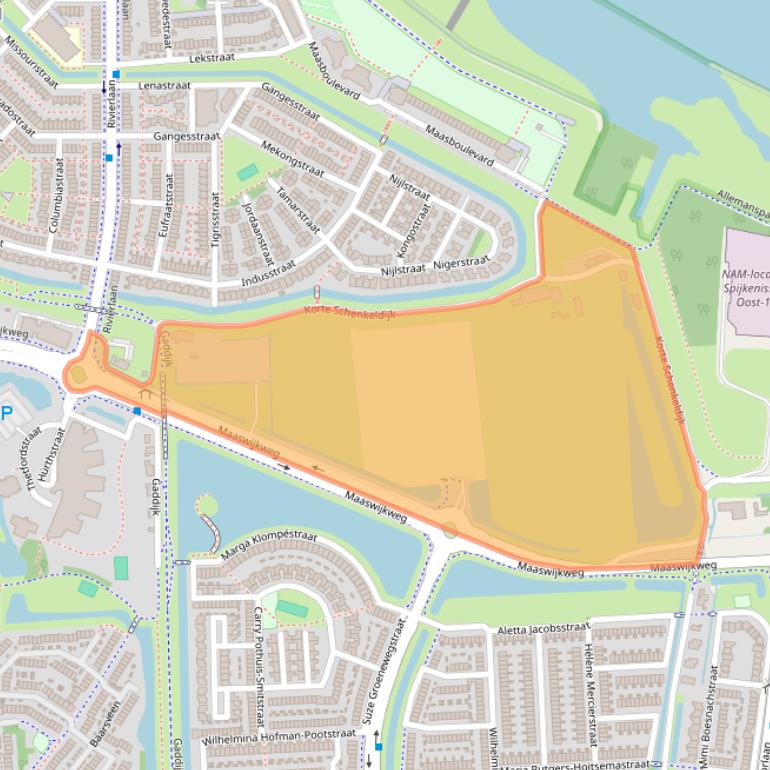 Kaart van postcodegebied 3207LA.