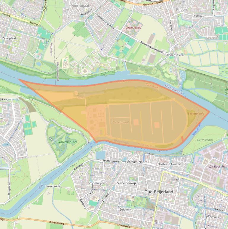 Kaart van postcodegebied 3207LB.