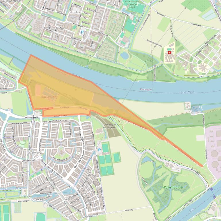 Kaart van postcodegebied 3207LD.