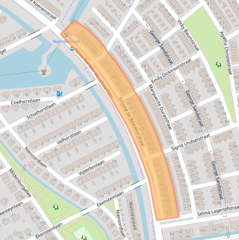 Kaart van postcodegebied 3207MA.
