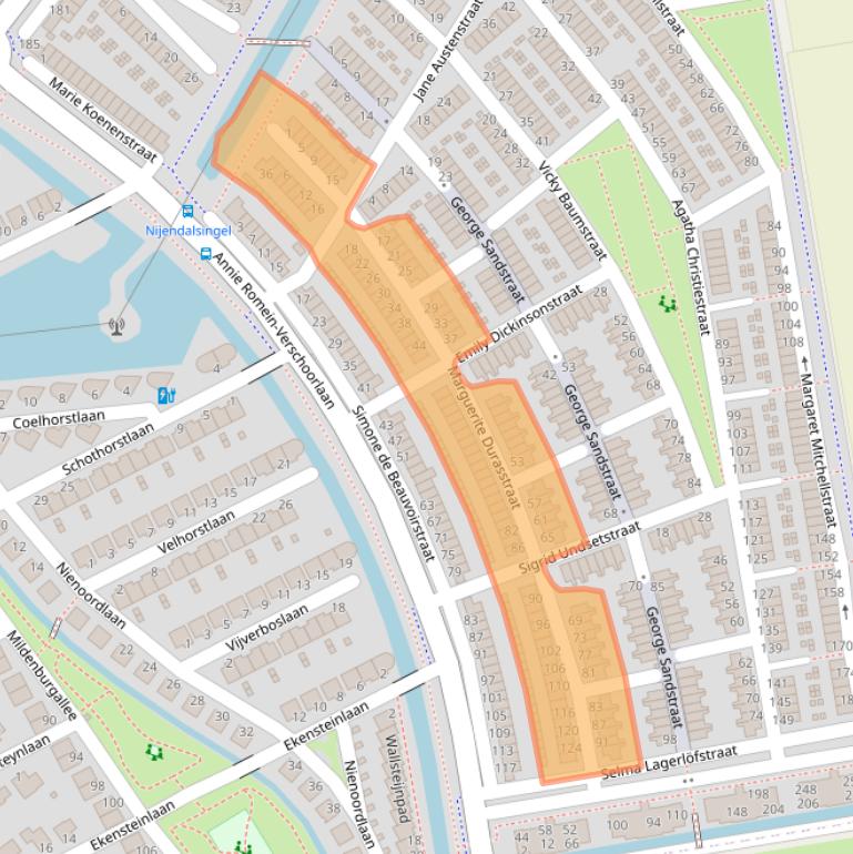 Kaart van postcodegebied 3207MB.