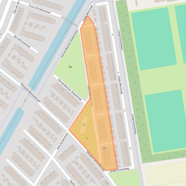 Kaart van postcodegebied 3207MX.