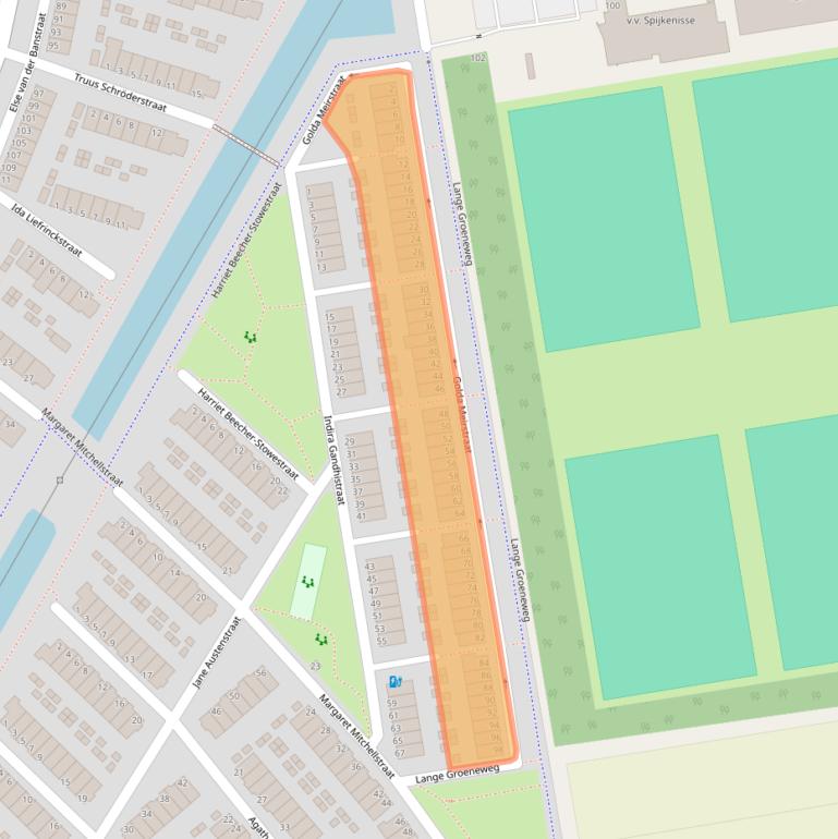 Kaart van postcodegebied 3207MZ.