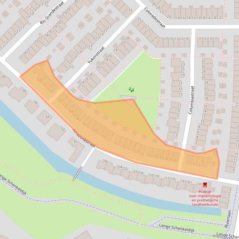 Kaart van postcodegebied 3207NA.