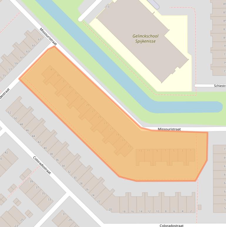 Kaart van postcodegebied 3207NH.