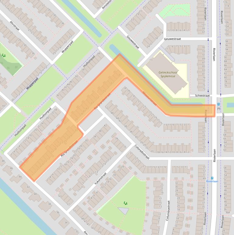 Kaart van postcodegebied 3207NJ.