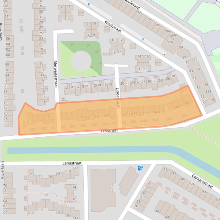 Kaart van postcodegebied 3207RA.