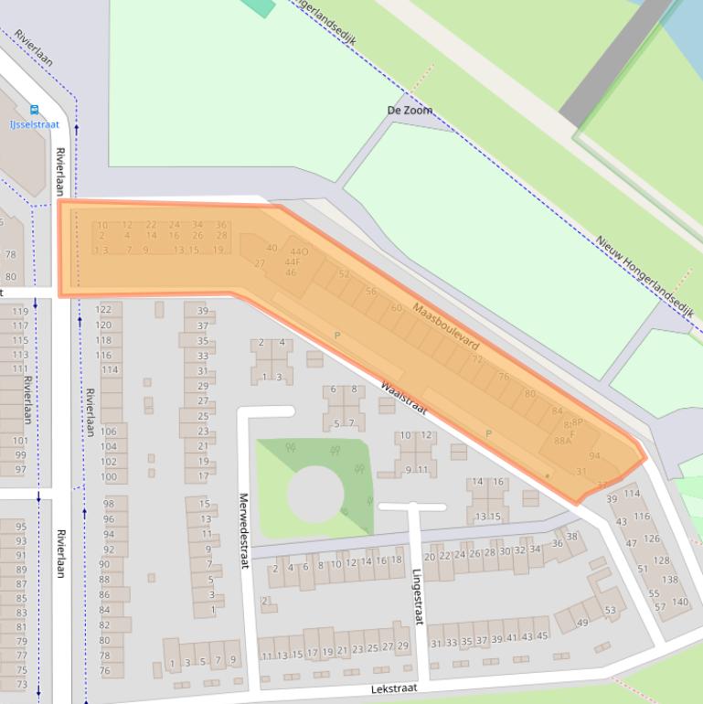 Kaart van postcodegebied 3207RC.
