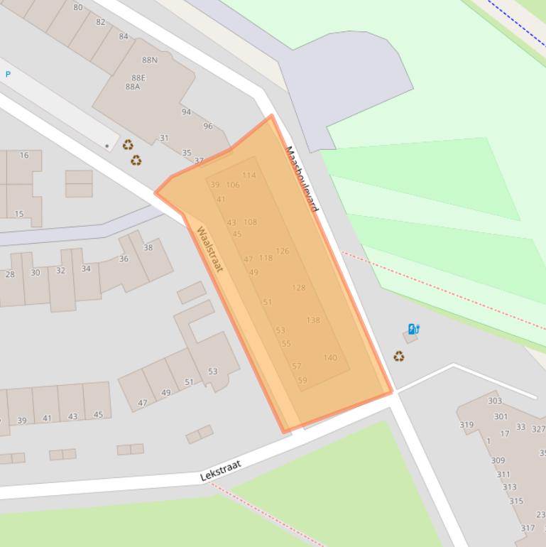 Kaart van postcodegebied 3207RD.