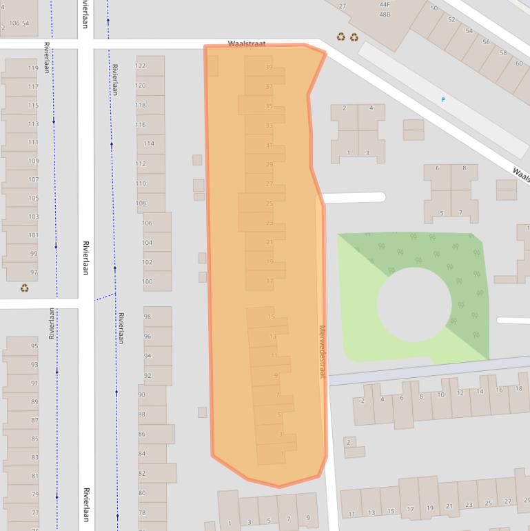 Kaart van postcodegebied 3207RH.