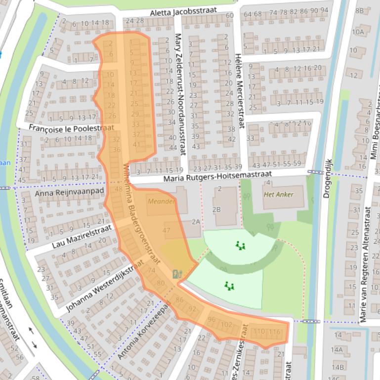 Kaart van postcodegebied 3207TA.