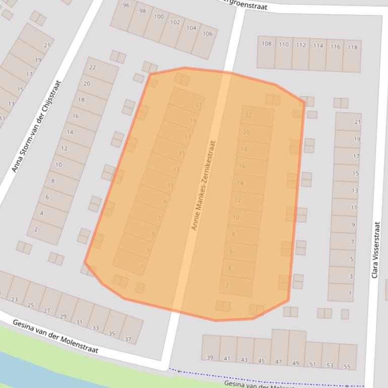 Kaart van postcodegebied 3207TD.